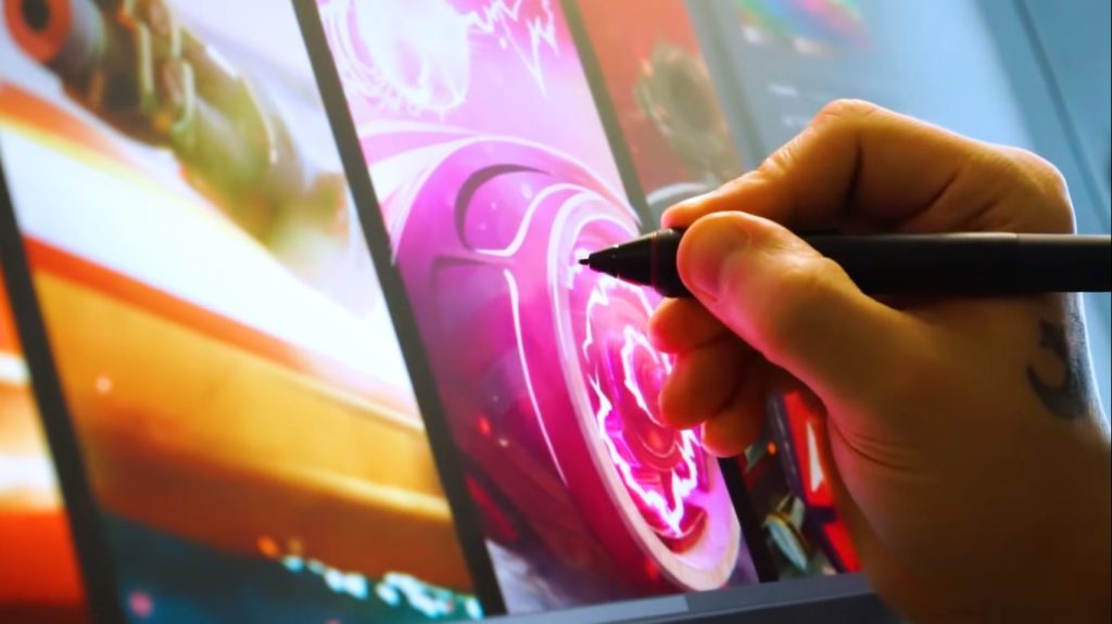 -superfície de mate no wadcom cintiq