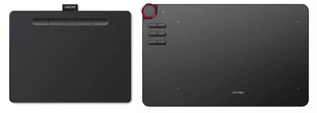 wacom intuos vs xp pen deco 03 design and layout