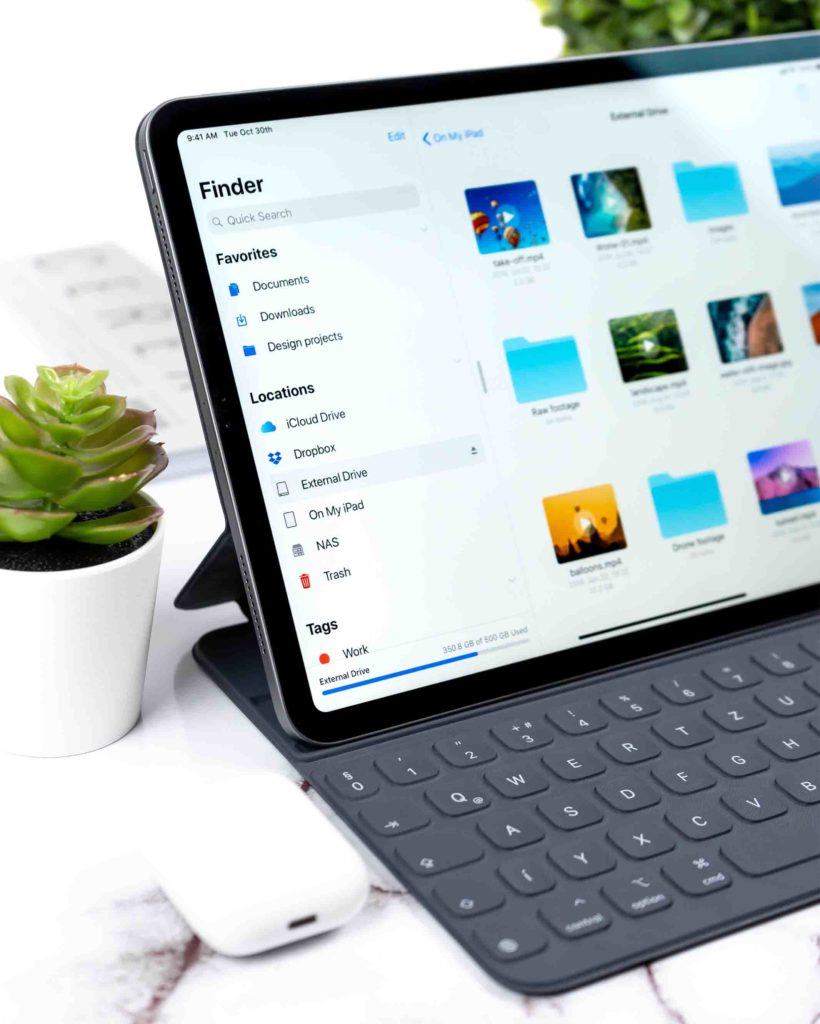 Gestione dei file su iPad - Storage