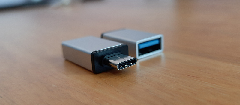 Included USB C adapter