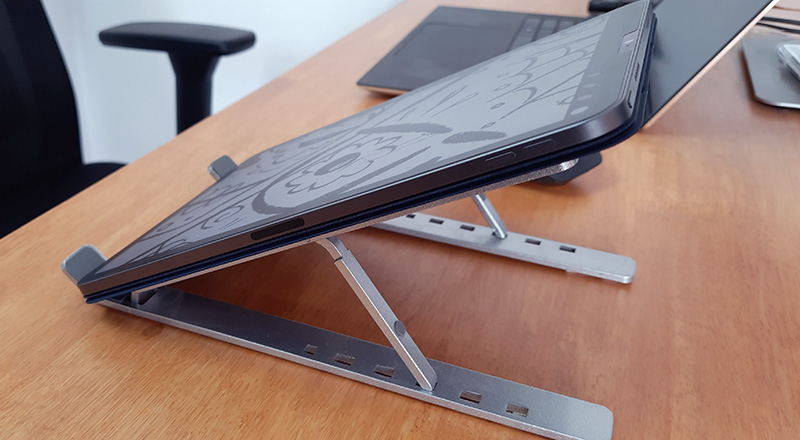 foldable metallic tablet stand