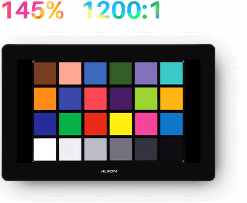 display color accuracy of Huion kamvas 16 plus