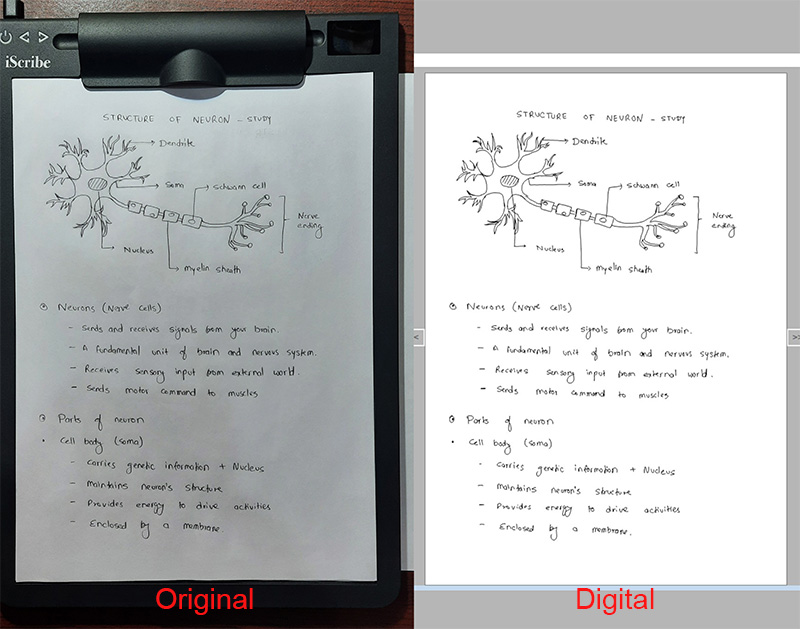 handwritten vs digital - notes comparison