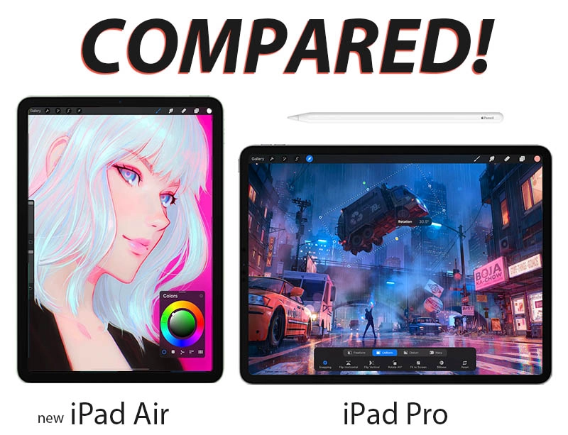 Artist compares: iPad Pro vs iPad Air for Drawing