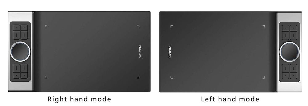 left and right hand mode in drawing tablet