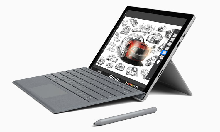 microsoft surface Pro 7 kickstand and stylus