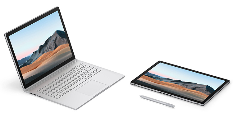 microsoft surface book 3 in tablet mode for drawing